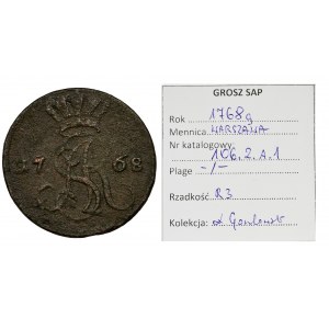 Poniatowski, Groschen Warsaw 1768 g - VERY RARE