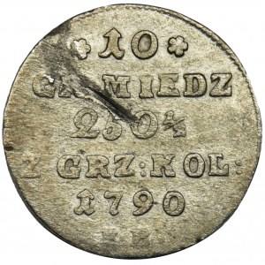 Poniatowski, 10 Groszy miedziane Warszawa 1790 EB