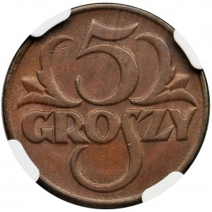 5 groszy 1925 - NGC MS63 BN