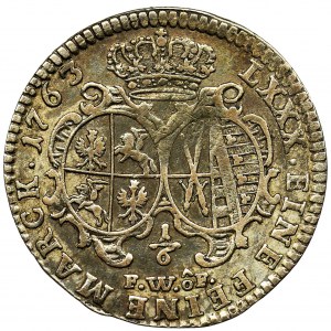 Augustus III of Poland, 1/6 Thaler Dresden 1763 FWôF