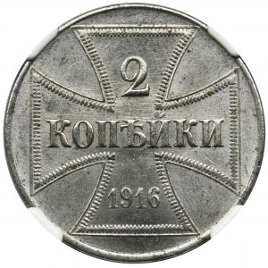 Ost, 2 Kopecks Hamburg 1916 A - NGC MS63