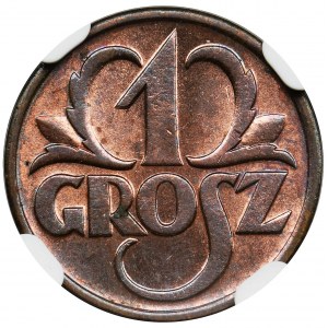 1 grosz 1939 - NGC MS64 RB