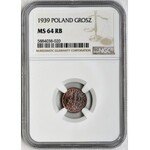 1 grosz 1939 - NGC MS64 RB