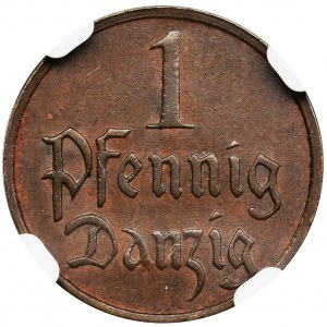 Wolne Miasto Gdańsk, 1 fenig 1929 - NGC MS62 BN