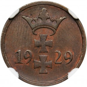 Wolne Miasto Gdańsk, 1 fenig 1929 - NGC MS62 BN