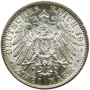 Niemcy, Bawaria, Regent Luitpold, 2 marki Monachium 1911 D