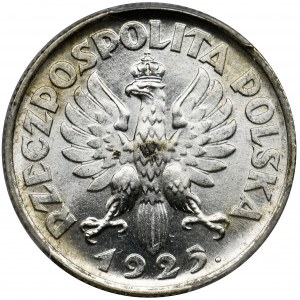 Kobieta i kłosy, 1 złoty Londyn 1925 - PCGS MS63 - PIĘKNA