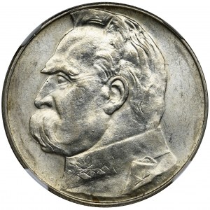 Piłsudski, 10 złotych 1935 - NGC MS61