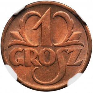 1 grosz 1938 - NGC MS65 RB