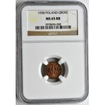 1 grosz 1938 - NGC MS65 RB