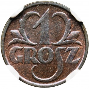 1 grosz 1934 - NGC MS64 BN