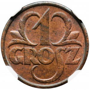 1 grosz 1932 - NGC MS63 RB