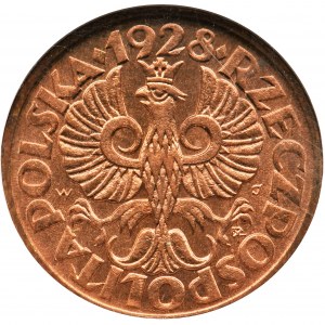 1 grosz 1928 - MS64 RD