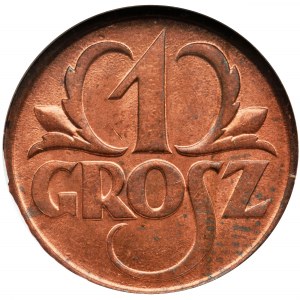 1 grosz 1925 - NGC MS63 RB