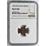 1 grosz 1923 - NGC MS65 RB