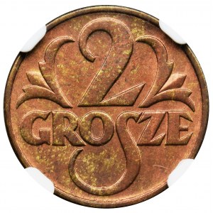 2 grosze 1939 - NGC MS63 RB