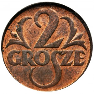 2 grosze 1937 - NGC MS62 RB