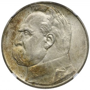 Piłsudski, 10 złotych 1936 - NGC MS62