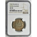 Żaglowiec, 5 złotych 1936 - NGC AU58