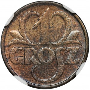 1 grosz 1934 - NGC MS65 RB