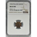 1 grosz 1934 - NGC MS65 RB