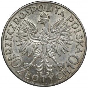 Głowa Kobiety, 10 złotych Londyn 1932