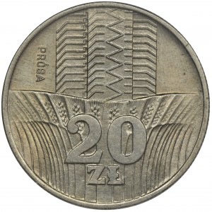 PRÓBA, 20 złotych 1973 Wieżowiec i kłosy