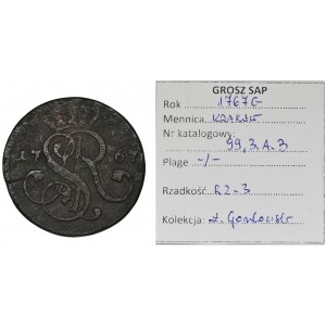 Poniatowski, Groschen Krakau 1767 G