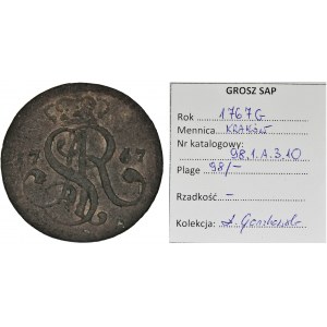 Poniatowski, Groschen Krakau 1767 G