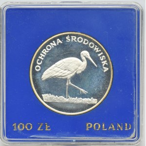 100 złotych 1982 - Ochrona Środowiska Bocian