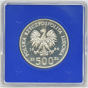 500 złotych 1986 - Ochrona Środowiska Sowa