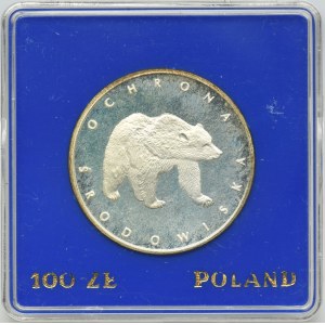 100 złotych 1983 - Ochrona Środowiska Niedźwiedź