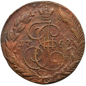 Russia, Catherine II, 5 Kopecks Jekaterinburg 1769 EM