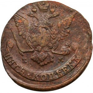 Russia, Catherine II, 5 Kopecks Jekaterinburg 1770 EM