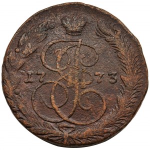 Russia, Catherine II, 5 Kopecks Jekaterinburg 1773 EM
