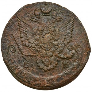Russia, Catherine II, 5 Kopecks Jekaterinburg 1781 EM