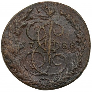 Russia, Catherine II, 5 Kopecks Jekaterinburg 1788 EM