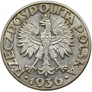 Żaglowiec, 5 złotych 1936