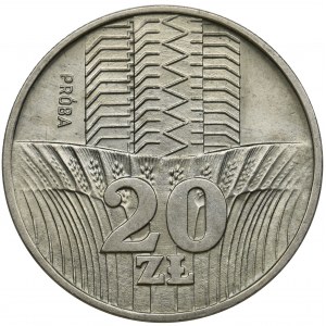 PRÓBA, 20 złotych 1973 Wieżowiec i kłosy