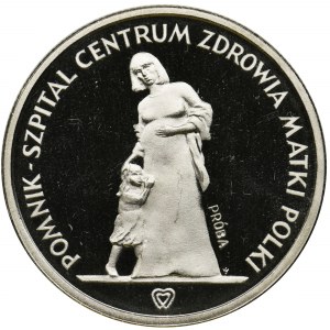 PRÓBA NIKIEL, 200 złotych 1985 - Pomnik-Szpital Centrum Zdrowia Matki Polki