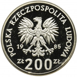 PRÓBA NIKIEL, 200 złotych 1985 - Pomnik-Szpital Centrum Zdrowia Matki Polki