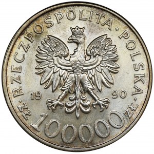 100.000 złotych 1990, Solidarność - TYP A