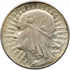 Głowa Kobiety, 5 złotych Londyn 1932