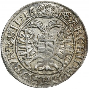 Silesia under Habsburgs, Leopold I, 3 Kreuzer Breslau 1668 SHS