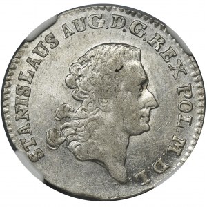 Poniatowski, Złotówka 1767 FS - NGC AU55