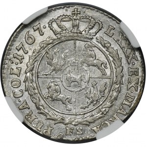 Poniatowski, Złotówka 1767 FS - NGC AU55