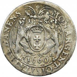 John II Casimir, 1/4 Thaler Danzig 1660 DL