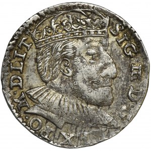 Zygmunt III Waza, Trojak Olkusz 1590 - duża głowa - RZADKI