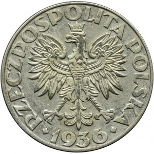 Żaglowiec, 5 złotych 1936