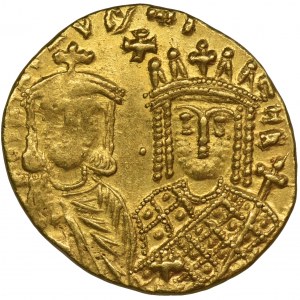 Cesarstwo Bizantyjskie, Konstantyn VI, Irena, Leon III, Konstantyn V, Leon IV, Solidus - RZADKI